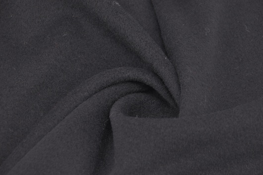 Mantelstoff aus Wolle Schwarz