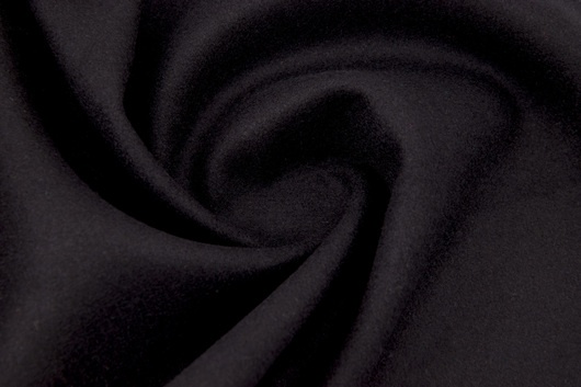 Mantelstoff Schurwolle mit Cashmere Schwarz
