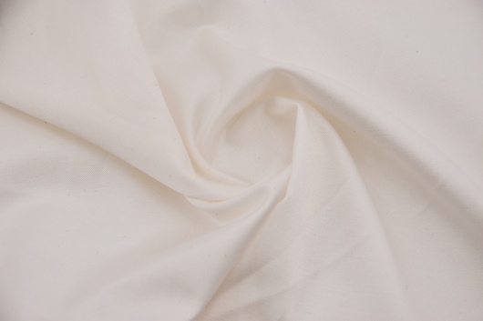 Baumwolle / Polyester mit Elasthan Wollweiss