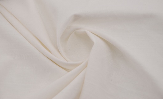 Baumwolle Polyester mit Elasthan Wollweiss