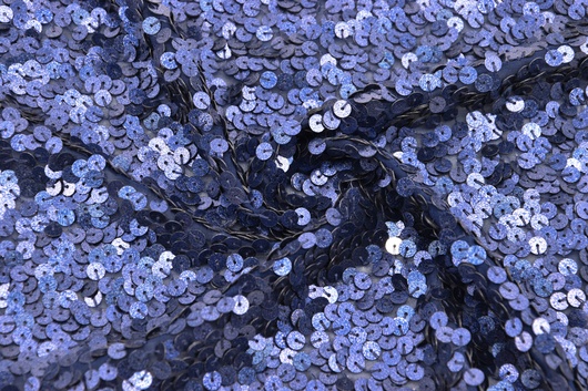 Paillettenstoff Blau