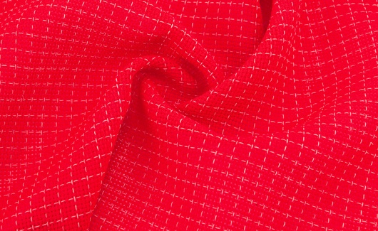 Vintage Wolle Polyester Rot