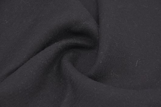 Mantelstoff aus Wolle Schwarz