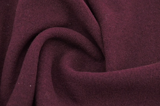 Mantelstoff aus Wolle Aubergine