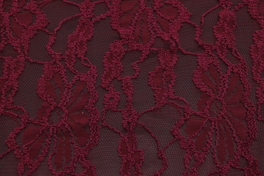 Spitze Bordeaux mit Elasthan