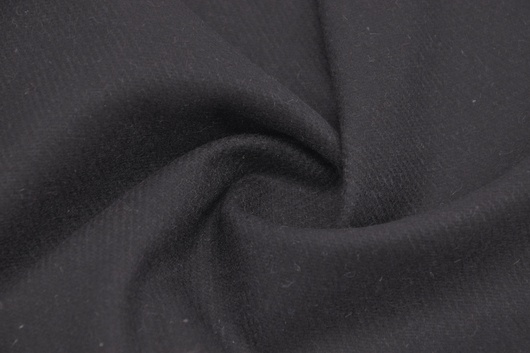 Mantelstoff aus Wolle Schwarz