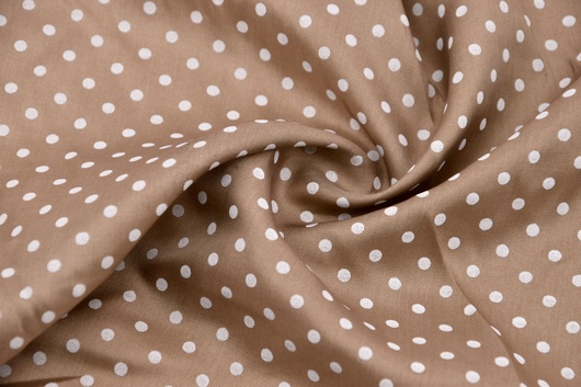 Futterstoff aus Viskose Beige / Weiss