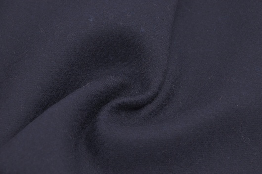 Mantelstoff aus Wolle Schwarz