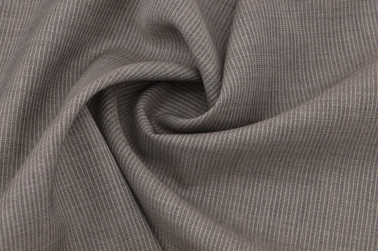 Schurwolle Streifen Grau