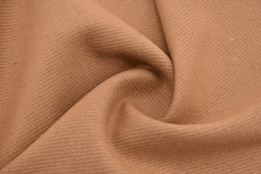 Mantelstoff aus Wolle Camelfarben