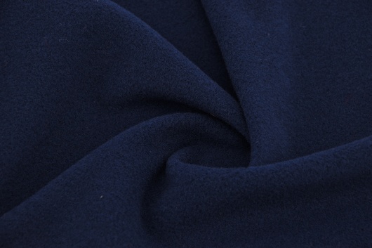 Mantelstoff aus Wolle Marineblau
