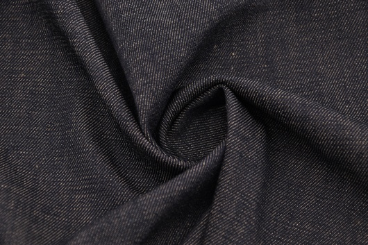 Denimstoff mit Elasthan Schwarz-Beige
