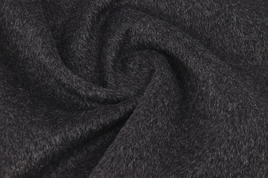 Mantelstoff Schurwolle / Mohair Anthrazit