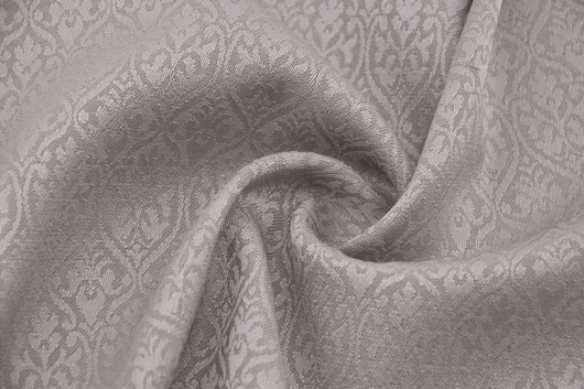 Wollsatin gemustert Grau / Silber