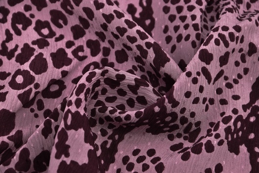 Seide Print Violett crashed