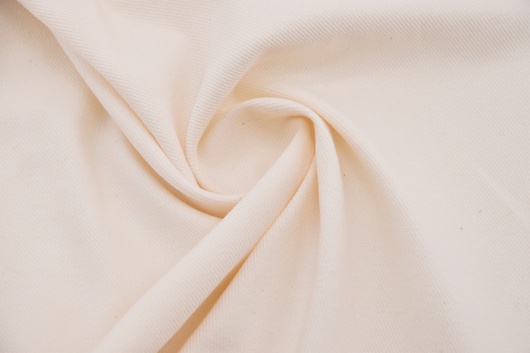 Baumwolle / Polyester mit Elasthan Wollweiss
