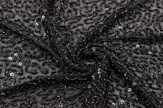 Paillettenstoff Schwarz
