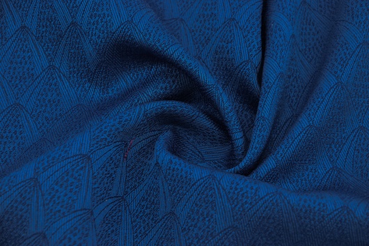 Wollsatin gemustert Royalblau