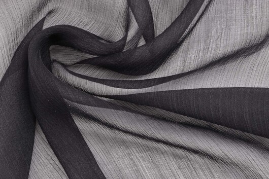 Seidenchiffon Schwarz