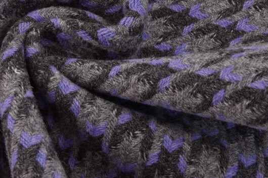 Schurwolle gemustert