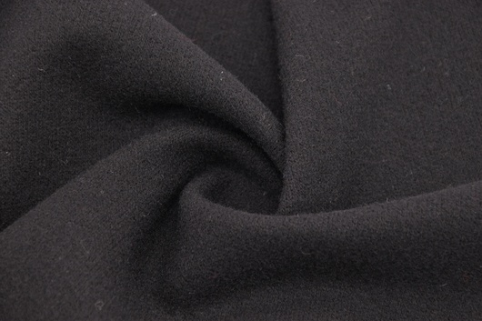 Mantelstoff aus Wolle Schwarz