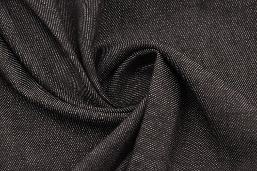 Denimstoff mit Cashmere und Elasthan Anthrazit