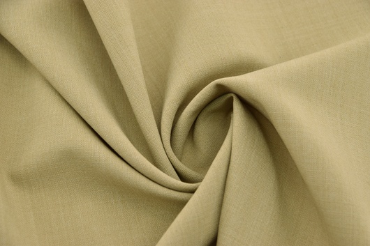 Wollmischung mit Elasthan Grünbeige