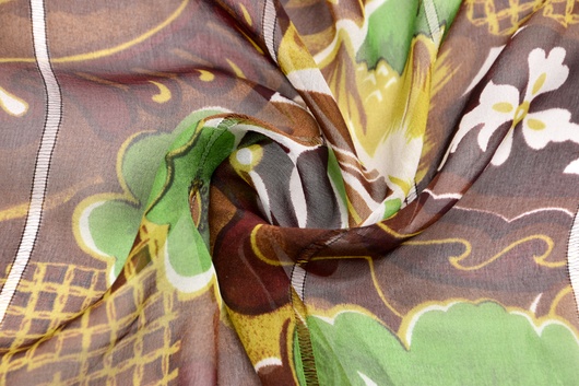 Seidenchiffon Gemustert