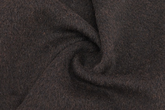 Wolle Angora Mantel Dunkelbraun