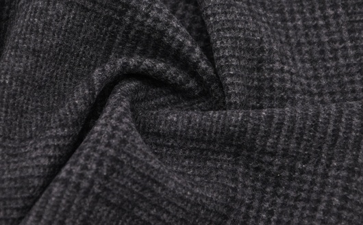 Wolle Cashmere Karier Grau