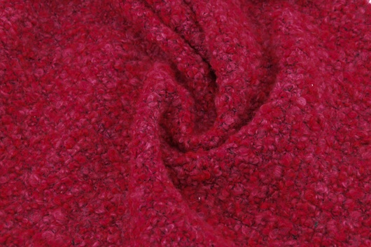 Wolle Mischung Bouclé Rot