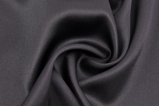 Satinseide Uni Schwarz